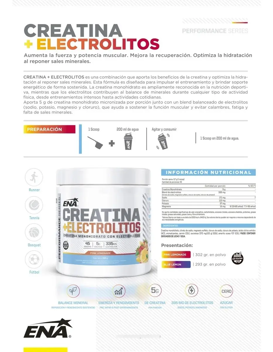 ENA Creatina Monohidrato + Electrolitos - Image 2